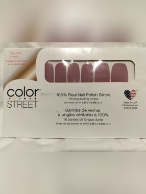 Color Street MANCHESTER MAUVE Pink Nail Polish Strips